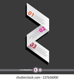Modern White Design template / can be used for infographics / numbered banners / graphic or website layout vector