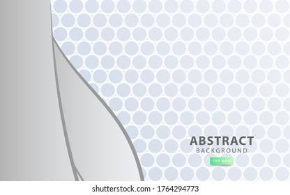 fondo moderno de fluido blanco sobre fondo de círculo gris texturado. .digital Template.puede utilizarse en diseño de portada, afiche, volante, diseño de libros, fondos de sitios web o publicidad.ilustración vectorial.