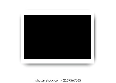 Modern white frame black background. Minimal design. Old paper. Vector illustration. stock image. 