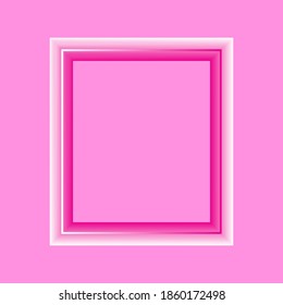 Modern white frame red background, great design for any purposes. Wall painting. Wall art. Stock image.