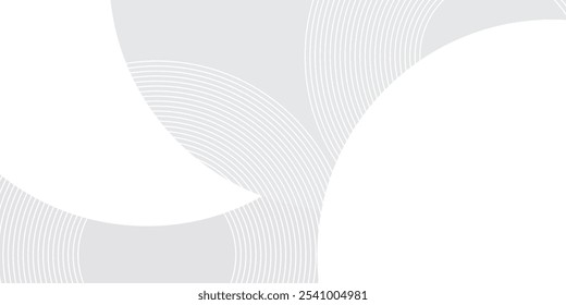 Modern white geometric abstract background overlap layer on bright space with lines effect decoration simple art