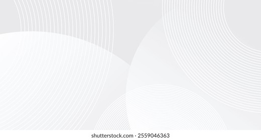 Modern white geometric abstract background overlap layer on bright space simple art