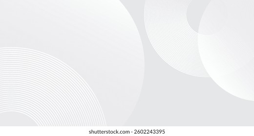 Modern white geometric abstract background overlap layer on bright space with lines effect decoration. Modern graphic design element simple art