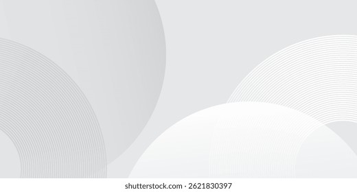 Modern white geometric abstract background overlap layer on bright space with lines effect decoration. Modern graphic design element simple