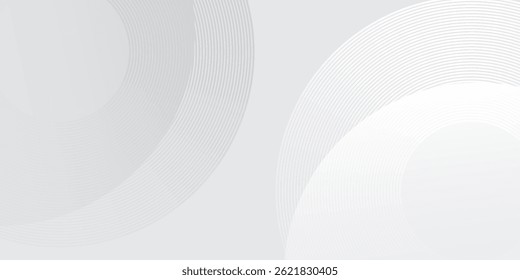 Moderne weiße geometrische abstrakte Hintergrund Überlappungsschicht auf hellen Raum mit Linien Effekt Dekoration. Modernes Grafikdesign Element einfach modern