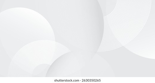 Capa abstracta geométrica blanca moderna de la superposición del fondo en el espacio brillante con la decoración simple abstracta del efecto de las líneas