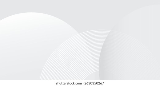 Moderne weiße geometrische abstrakte Hintergrund Überlappungsschicht auf hellen Raum mit Linien Effekt Dekoration einfach