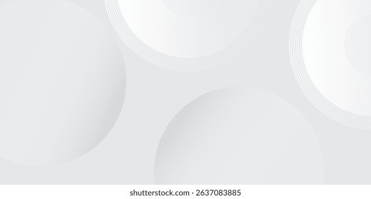Modern white geometric abstract background overlap layer on bright space with lines effect decoration. Modern graphic design abstract simple art