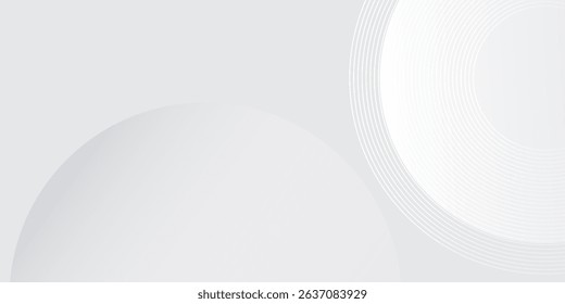 Modern white geometric abstract background overlap layer on bright space with lines effect decoration. Modern graphic design abstract simple