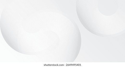 Capa abstracta geométrica blanca moderna del traslape del fondo en el espacio brillante con las líneas simples del arte abstracto moderno