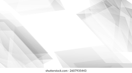 Modern White Geometric Background. Abstract Business Banner. Vector Illustration. Wallpaper