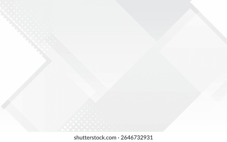 Modern White Geometric Background with Subtle Halftone Textures for Tech Presentations and Clean Minimalist Designs, Ideal for Business and Creative Projects 180