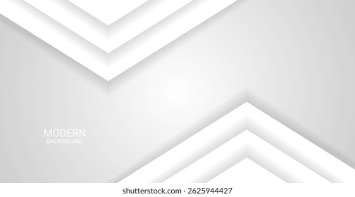 Modern White Geometric Background. Technology Banner. Vector Illustration. Abstract Business Wallpaper