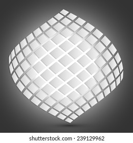 Modern White geometric texture on black background. EPS10 vector illustration.