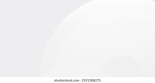 Modern white glowing geometric lines on gray background abstract modern simple