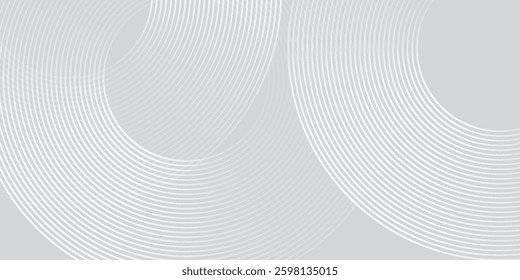 Modern white glowing geometric lines on gray background. Futuristic technology concept. Suit for cover poster abstract modern simple art