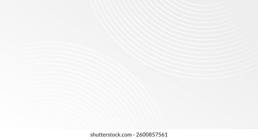 Modern white glowing geometric lines on gray background abstract