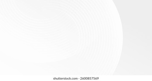 Modern white glowing geometric lines on gray background abstract simple