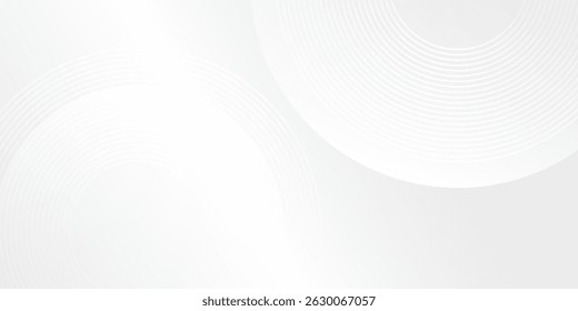Modern white glowing geometric lines on gray background. Modern shiny blue abstract simple design