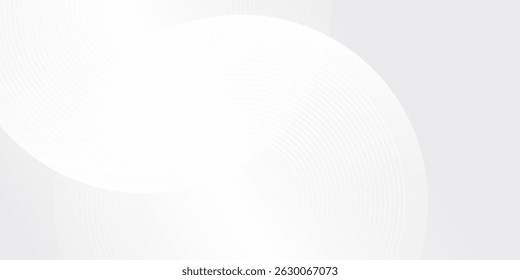 Modern white glowing geometric lines on gray background. Modern shiny blue abstract simple design modern