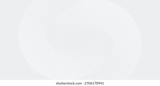 Líneas geométricas brillantes blancas modernas sobre fondo gris. Abstractas patrón de líneas circulares azules brillantes. arte de diseño bueno simple