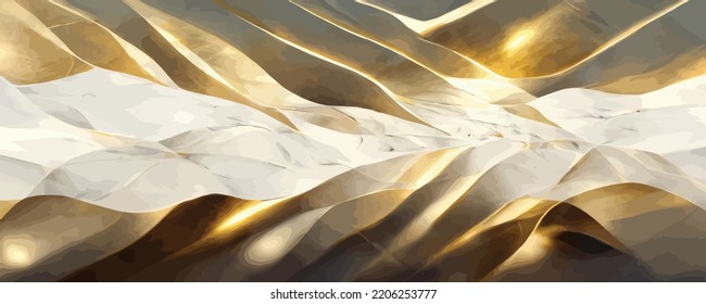 Modern white and gold abstract background. Abstract geometry