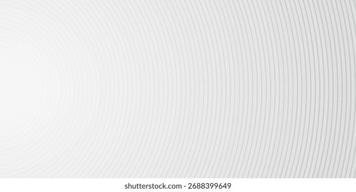 Fondo abstracto gris blanco moderno, el aspecto de acero inoxidable, líneas circulares sobre un fondo azul. Ilustración vectorial