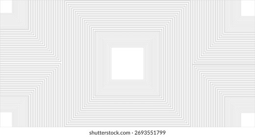 Fondo abstracto gris blanco moderno, el aspecto de acero inoxidable, líneas cuadradas sobre un fondo gris. Ilustración vectorial