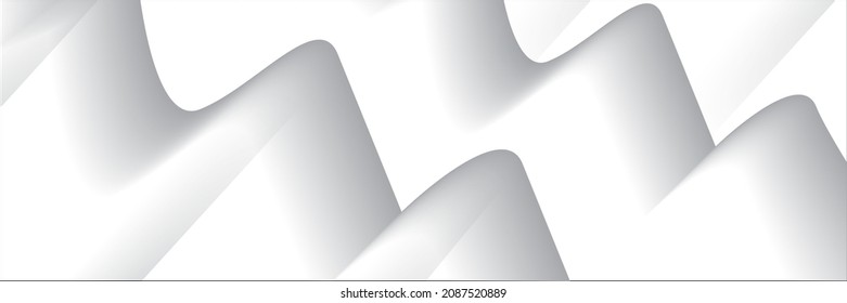 Diseño creativo de fondo de banner web abstracto gris blanco moderno. Plantilla de fondo de patrón de banner de diseño gráfico abstracto vectorial.