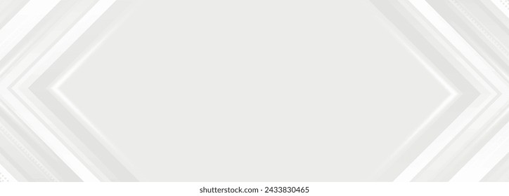 Modern white gray abstract web banner geometry background creative design. Gray and white rhombus line background vector illustration.