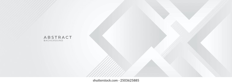 Modern white gray abstract web banner background creative design. Vector illustration design for presentation, banner, cover, web, flyer, card, poster, game, texture, slide, magazine, and powerpoint.