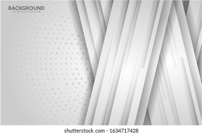 Modern white and gray gradient abstract background combine with various abstract stripe.