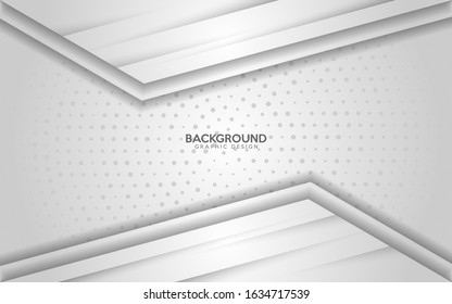 Modern white and gray gradient abstract background combine with abstract triangle overlap layer