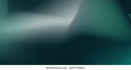 Gradiente borroso verde blanco moderno en fondo granulado oscuro, punto de luz brillante, espacio de copia