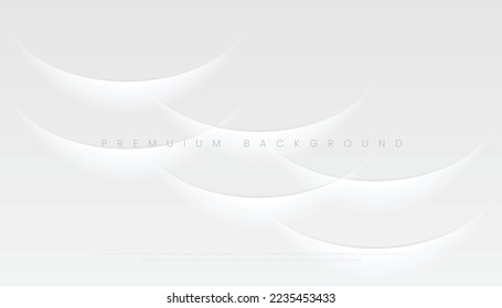 Modern White Grey Background with Abstract Geometric Light Pattern Shape. Vector Illustration
