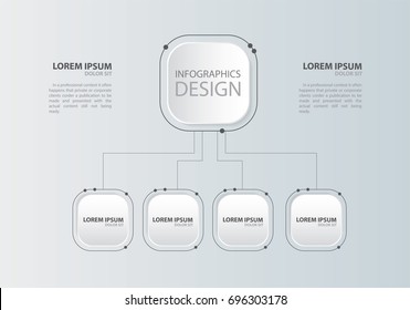 Modern white  Infographics design vector. White vector timeline infographic template.