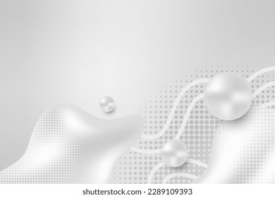 Moderner, abstrakter weißer Hintergrund mit Halbtonmuster. BG. Minimalistisch. Vektorgrafik