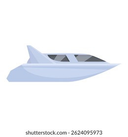 Modern white motor yacht sailing on water surface, luxury ship, maritime transport, water tourism, summer vacation