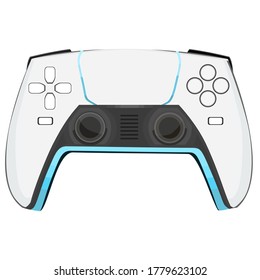 Modern white Next Generation Joy Pad controller with touch sensor