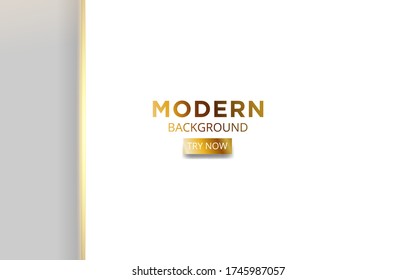 modern white overlay layers background banner design with golden lines,can be used on posters,banner,web,vector illustration.vector illustration.