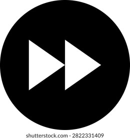 Modern white play button icon on circular background for media controls and user interface design