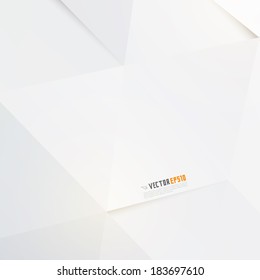 Modern White Polygon Background, Vector Illustration 