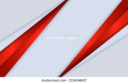 Modern White Red Abstract Backrgound Stock Vector (Royalty Free ...