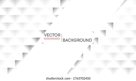 Modern white seamless pattern background.  Light seamless geometric triangles. Vector. Business banner, poster, template. 