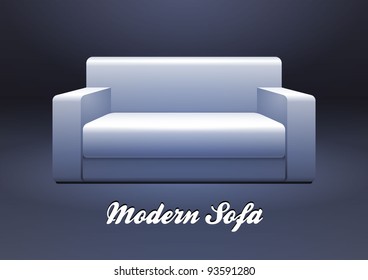 Modern White Sofa EPS10