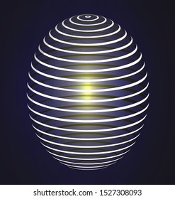 modern white  sphere 
yellow  light color 