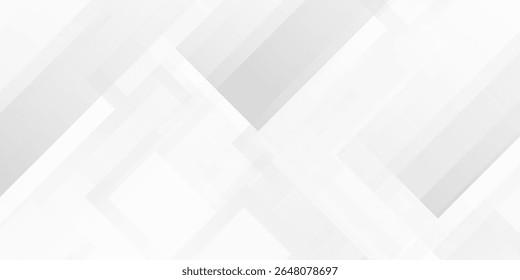 Modern white square shape with futuristic concept background abstract modern art
