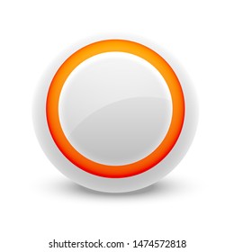 Modern White User Interface Button isolated on the white background