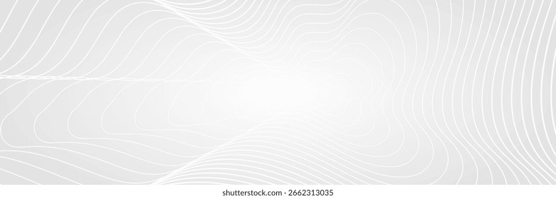 Fondo blanco moderno de la línea de la onda. Anuncio de Tecnología. Ilustración vectorial. Fondo de pantalla Abstractas de Negocios