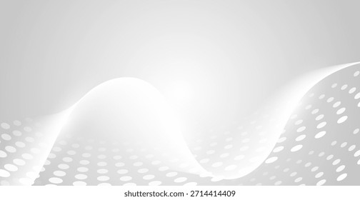 Fondo blanco moderno de la línea de la onda con el semitono. Anuncio de Tecnología. Ilustración vectorial. Fondo de pantalla Abstractas de Negocios